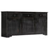 Rustika Rowe -  Sideboard Black 160x40x80 cm Solid Mango Wood